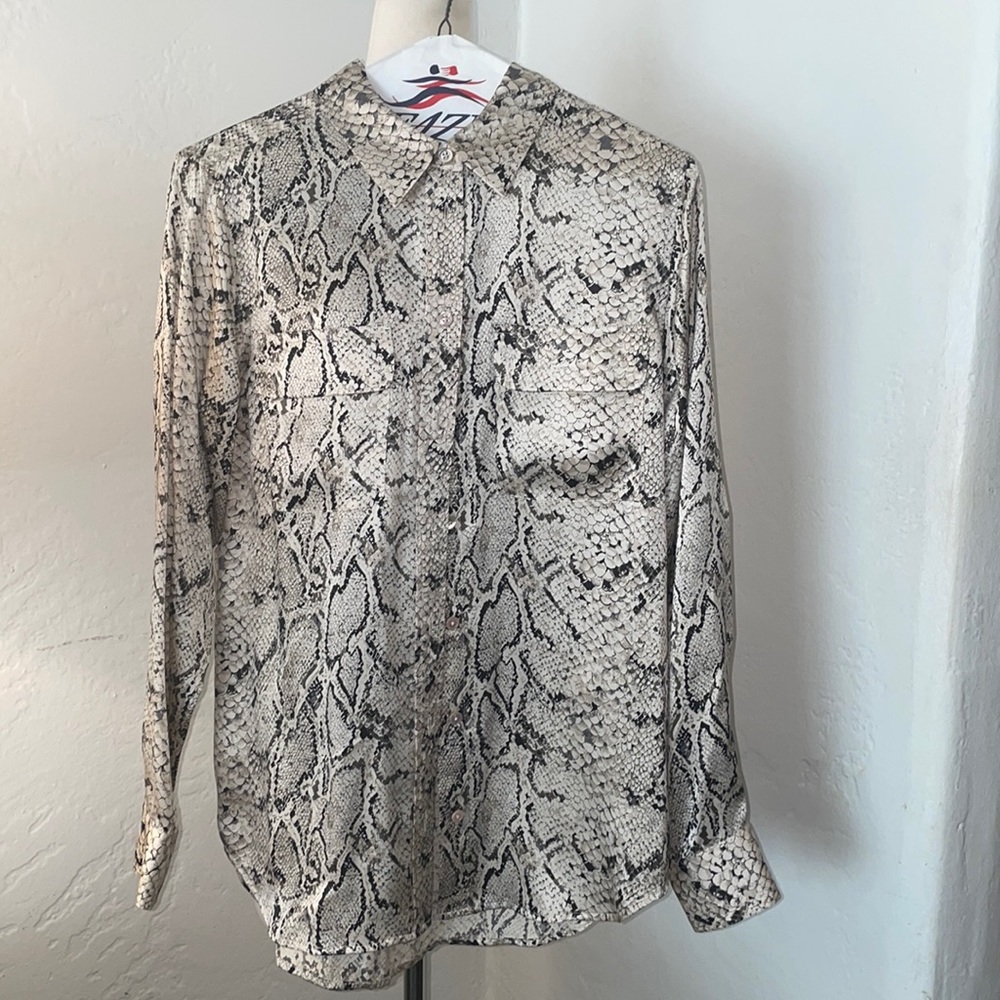 Equipment Snake Print Blouse